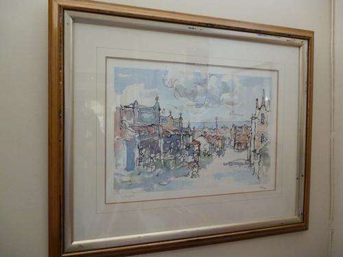 Gregoire Boonzaier Signed Limited to 850 Lithograph. Mounted.  District Six  Cape Town.
